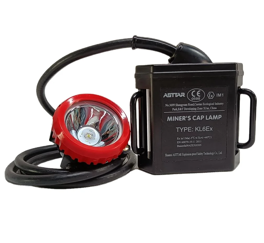 ATEX certified Led underground miner headlamp 7000lux 630g
