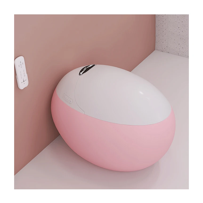 Wholesale egg shape bathroom automatic toilet floor mounted tankless smart Wc toilet bowl intelligent smart toilet