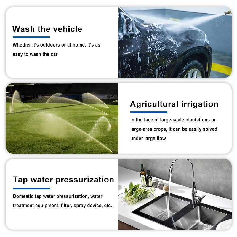 160PSI 8L/min 12V24V water circulation mini electric high pressure automatic pressure control smart car wash water pump