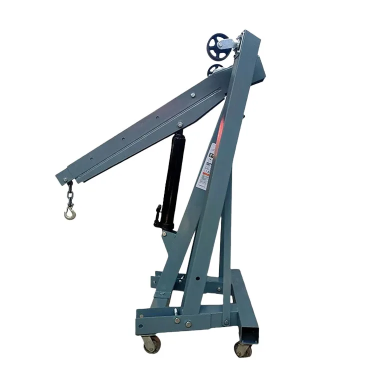 3 Tons Manual Hydraulic Folding Engine Crane Hoist Lift Stand Wheels Garage Workshop Crane Jack