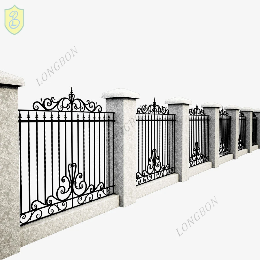 Good Quality Wrought Iron Fence Gate Grill Metal Fence Design