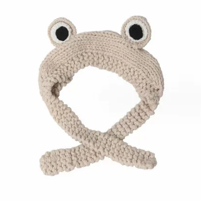 Wholesale Winter Boys Big-eyed Frog Acrylic Warm Knit Beanie Party Cute Hat Hat For Girls