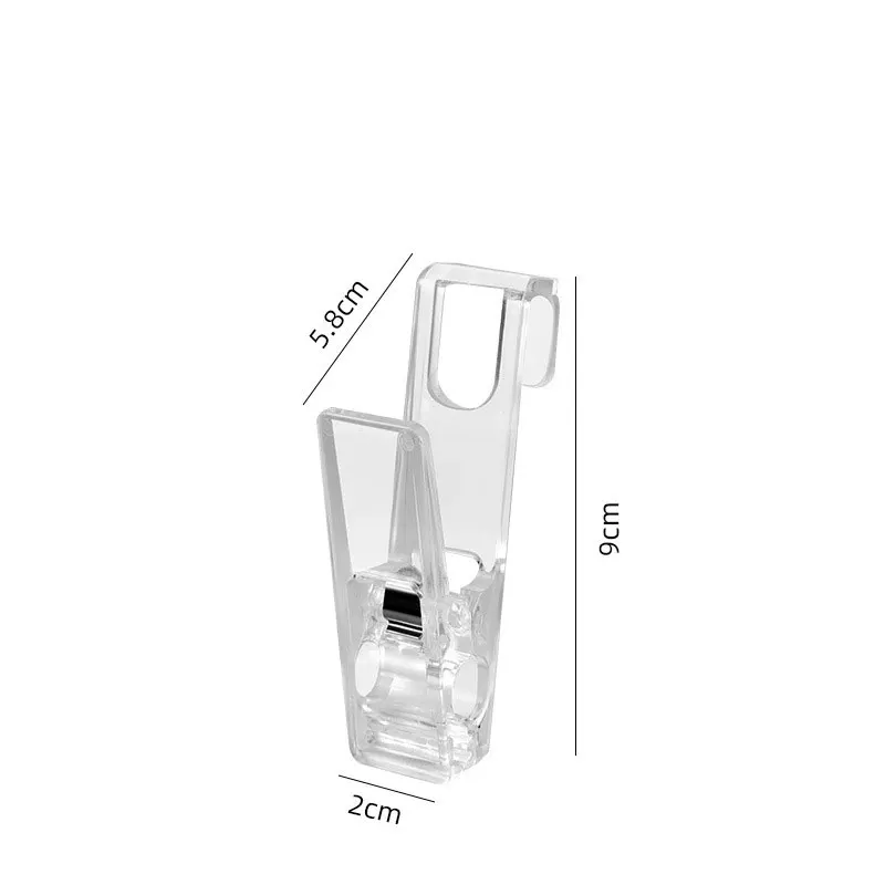 4pcs Transparent Clothespins Hook Laundry Clips for Drying 2 in 1 Clamp Hanger set of 4  multi-functional houseware clips