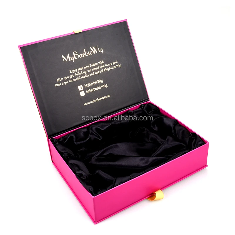 
Custom logo /private label creative paper cardboard hair extension packaging box, luxury gift wig boxes with bow tie 