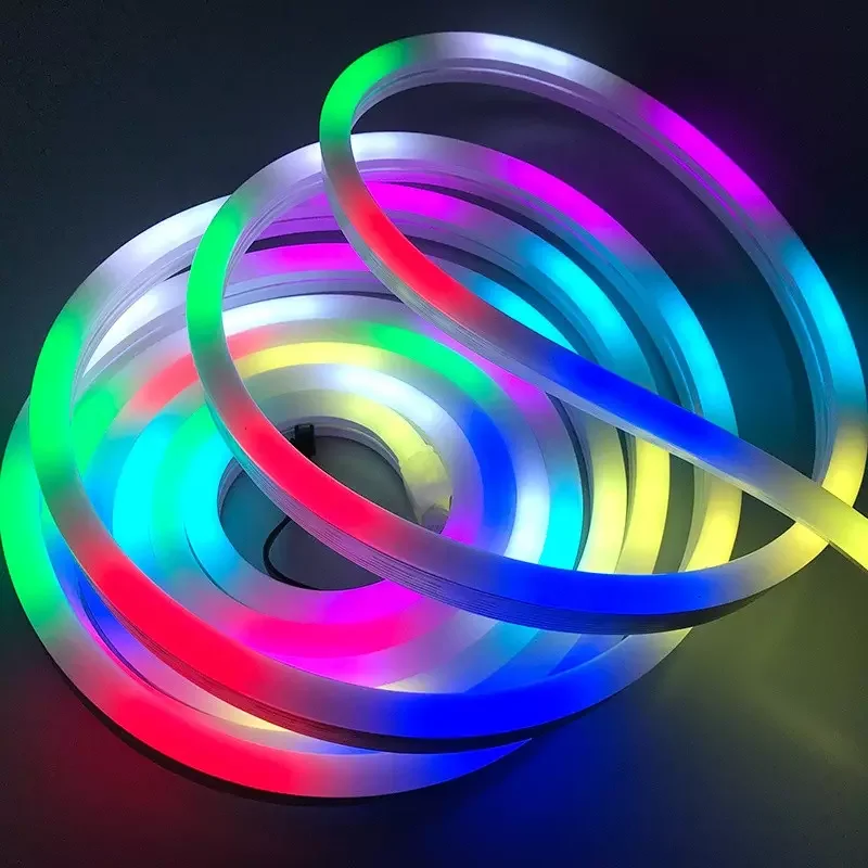LED neon light 5M RGB Chasing neon lights Waterproof flexible Christmas rainbow lighting with APP control
