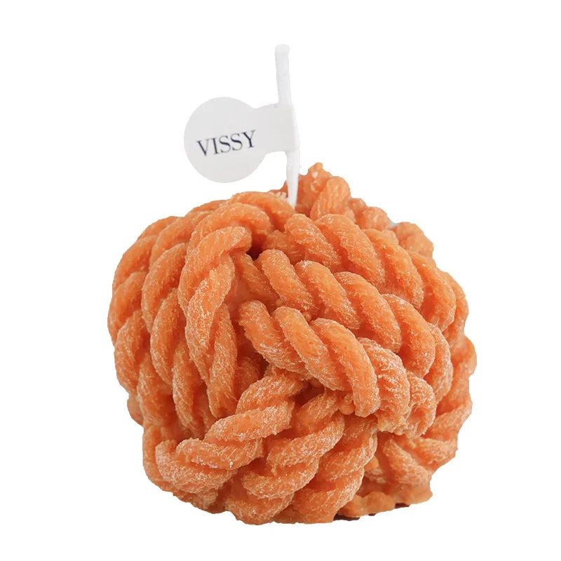 Hot Selling Paraffin Wax Thread Mini Wool Knot Ball Scented Candles for Home Decor and Photo Prop
