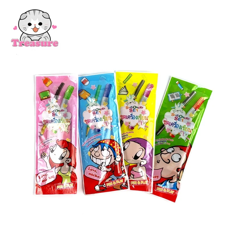 Pen surprise bag toy candy cartoon card
