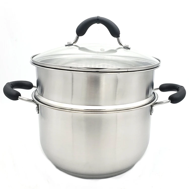 
Stainless Steel Cookware Soup Pot Steamer Pot Set New gas and induction cooker 