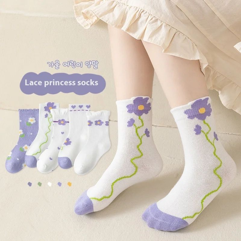 New Arrival Girl Cotton Knee Socks Breathable and Deodorizing Filter for 1-12 Years Old Primary School Students Fall Winter