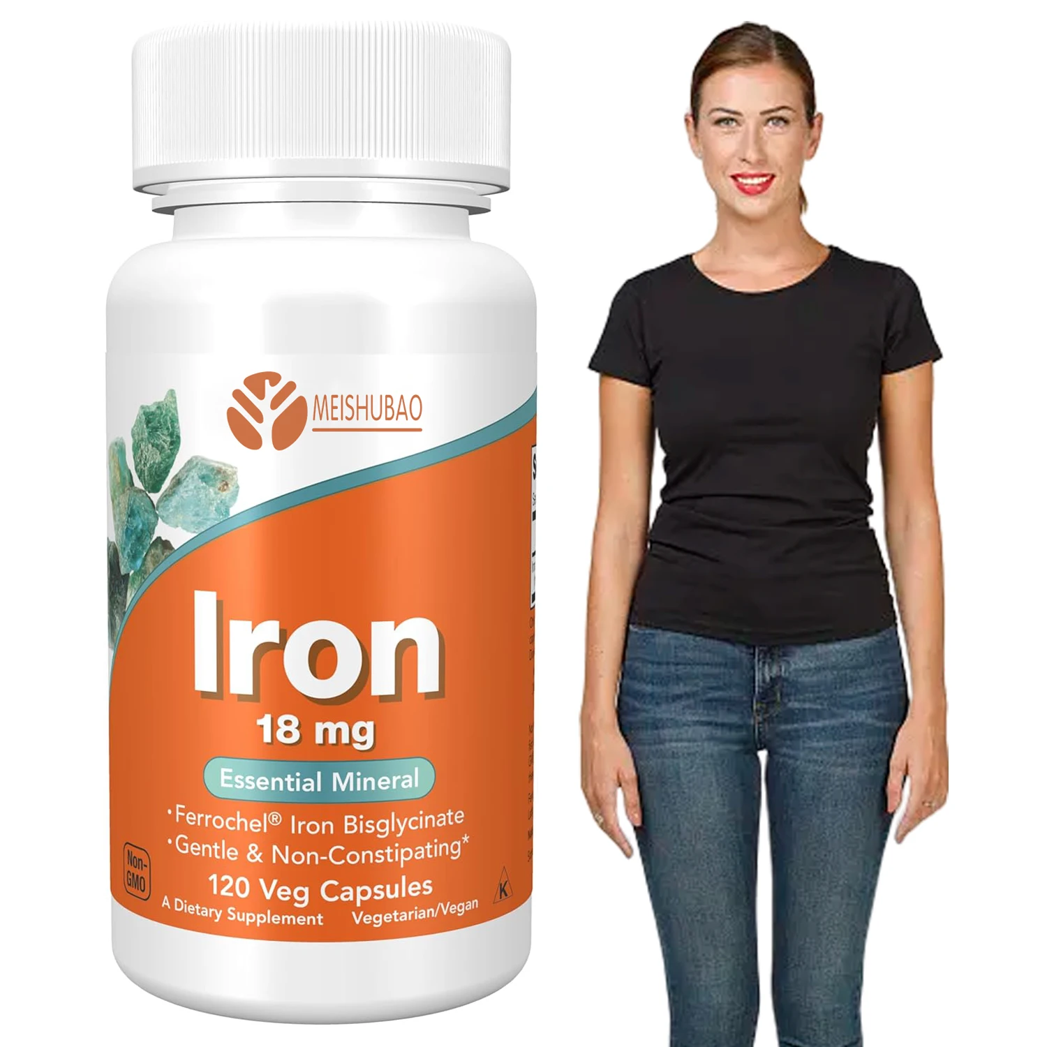 Wonderful extractive high content iron hard capsules Dietary Supplement iron capsule calcium iron zinc selenium capsules