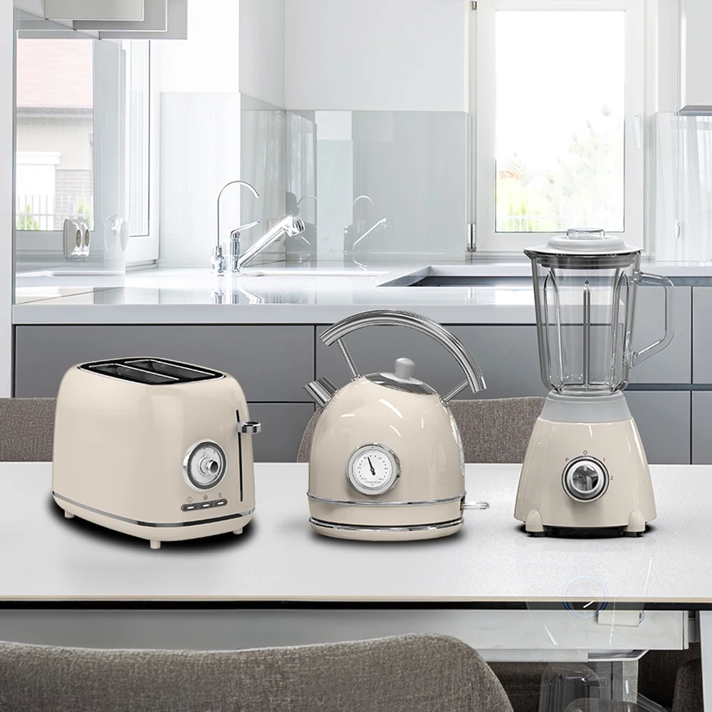Kettle electric home appliance sets Retro Toaster stainless steel blender electric kettle and toaster set