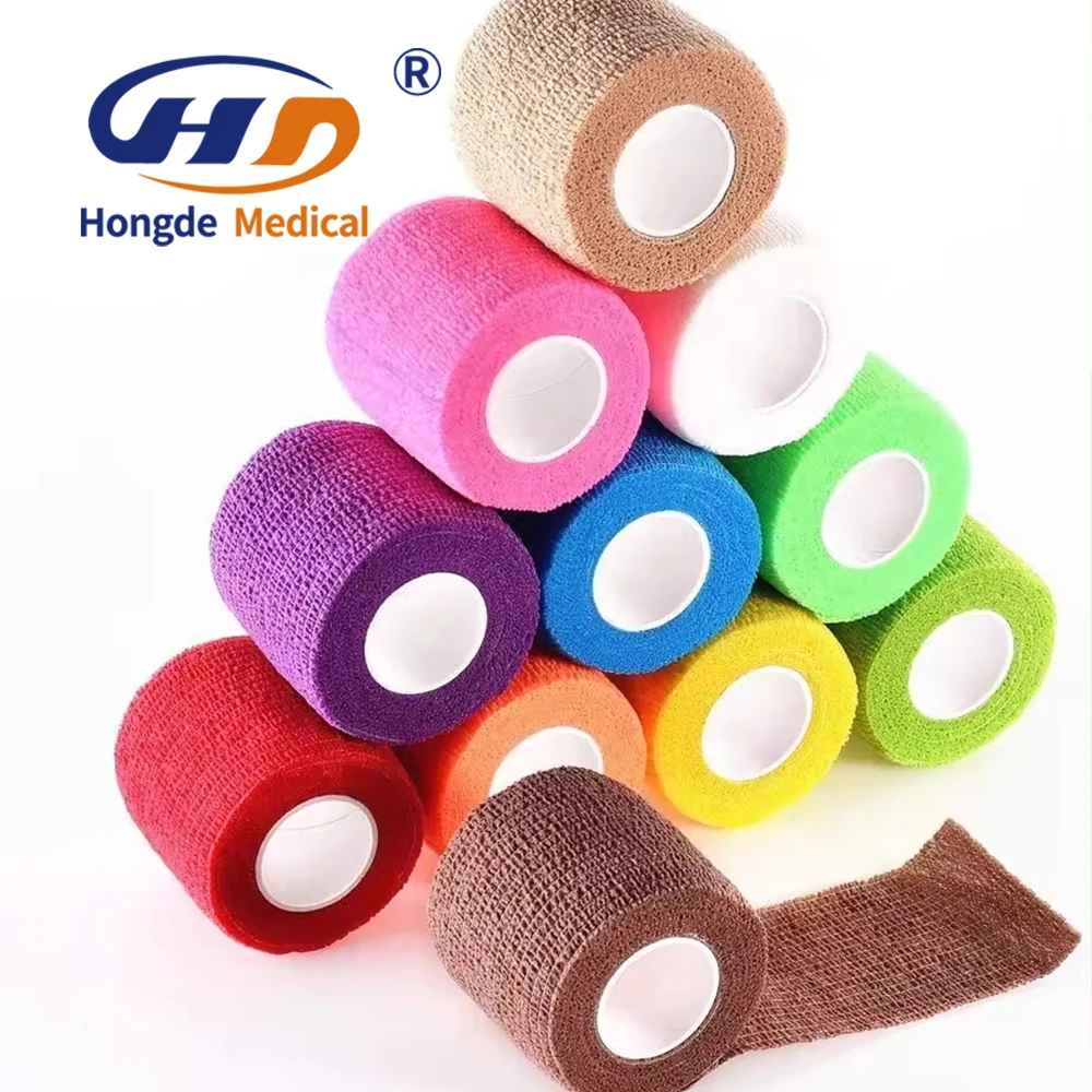 Medical Self Adhesive Bandage Wrap With Assorted Colors, Elastic Bandage