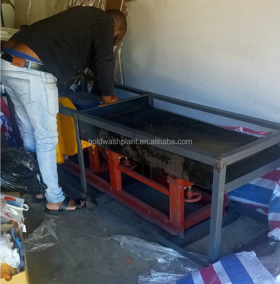 
Hot sale China 1-2 TPH high recovery rate New Designed High Efficiency 6-S Gold Shaking Table Gold Processing Machine 