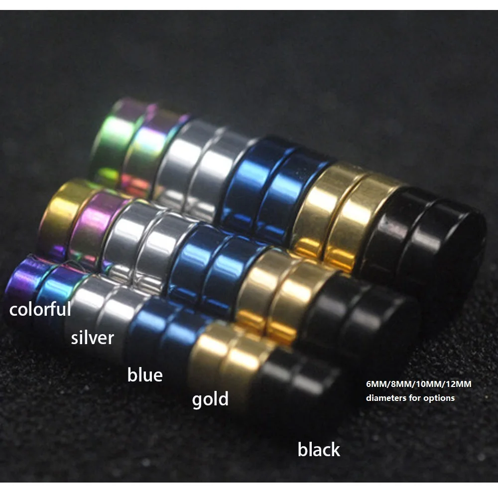 stainless steel magnet earring man stud 6MM 8MM 10MM 12MM Black silver gold blue colorful are all available