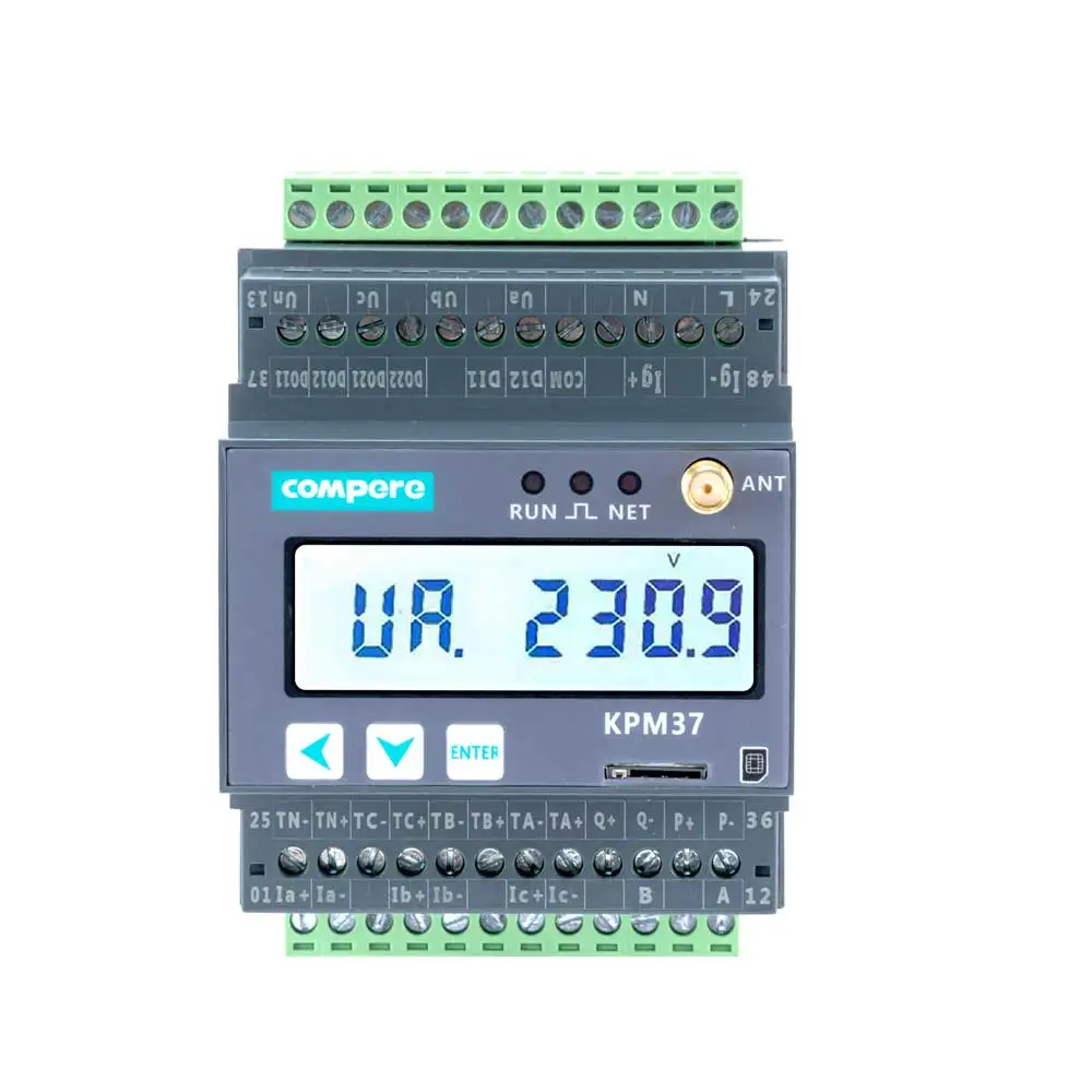 WIFI energy management device DIN rail power meter 3 phase smart power monitor