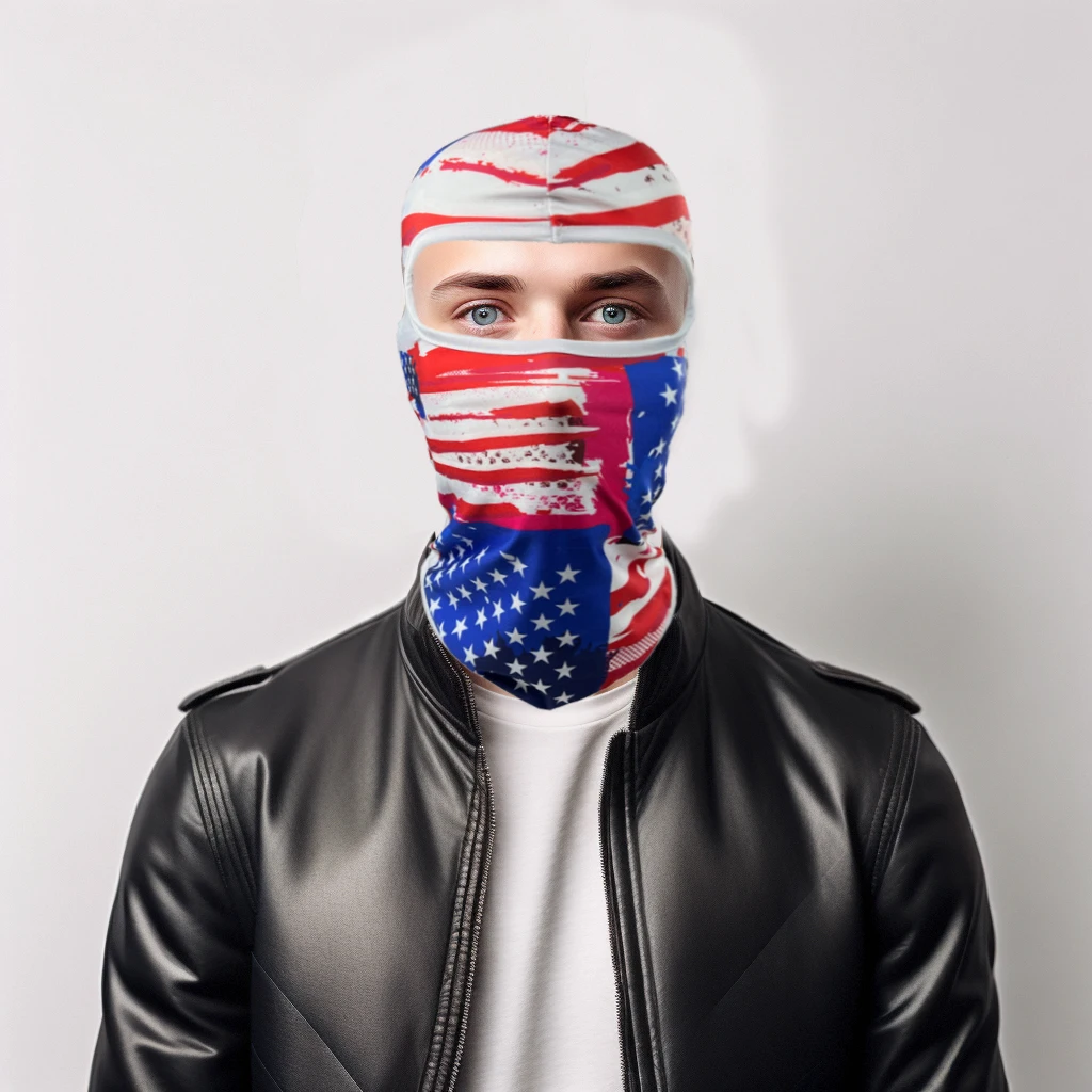 Printed Balaclava for Skiing Cycling Motorcycle Custom Logo Fashion Design Thermal Fleece Printing Face Mask Ski Mask