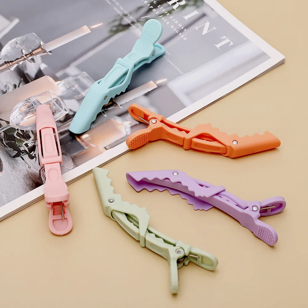 6Pcs Hairstyling Clipper Tool Alligator Hair Clip Hairdressing Hairpin Ladies Plastic Clamps