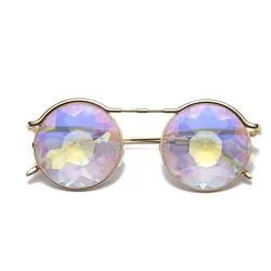 Cross-border new prom nightclub glasses 4D glass crystal sunglasses psychedelic kaleidoscope glasses wholesale