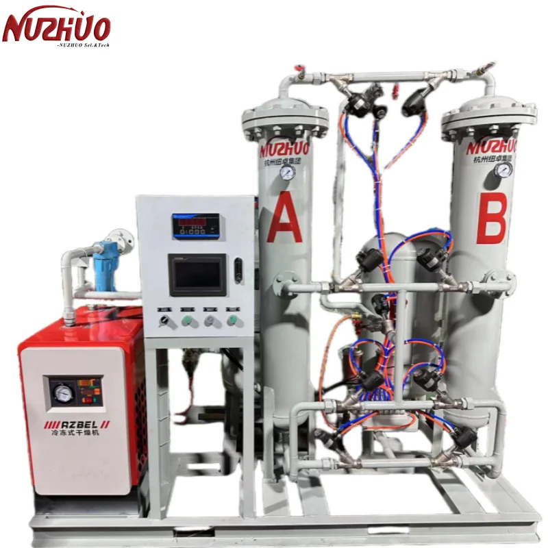 NUZHUO Planta De Nitrogeno In Food Industry 10-30nm3/h Two Towers Adsorption Nitrogen Gas Generator