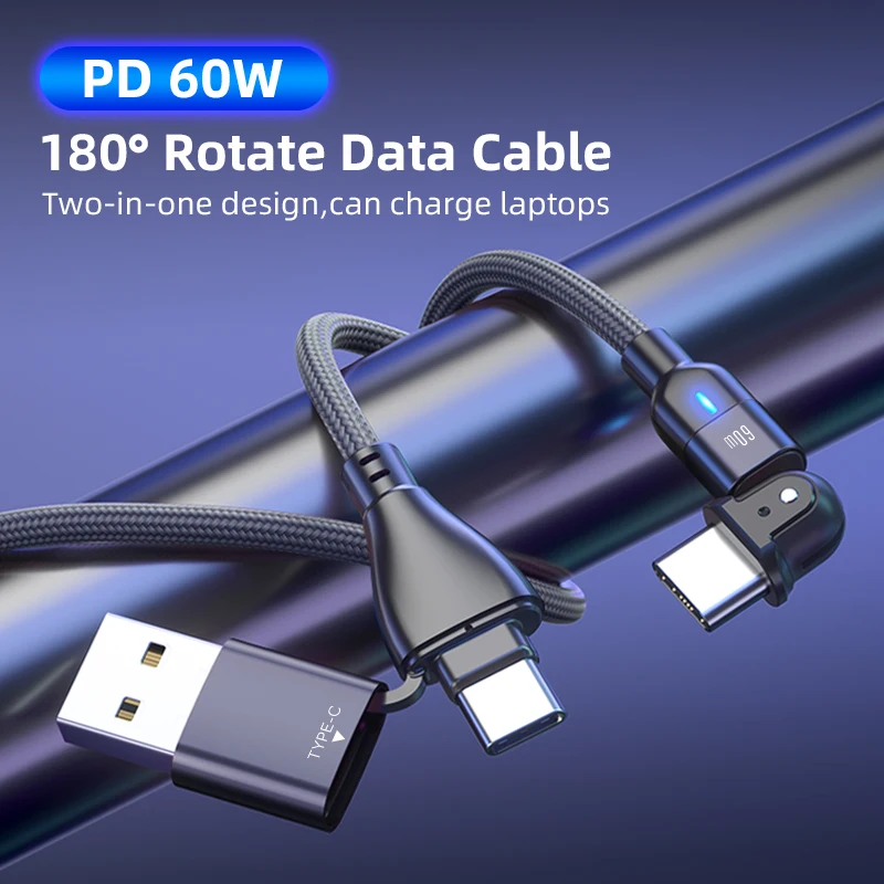 2022 new design usb a+c type c PD60W/100W data cable charging line C to C cables free logo cheap price