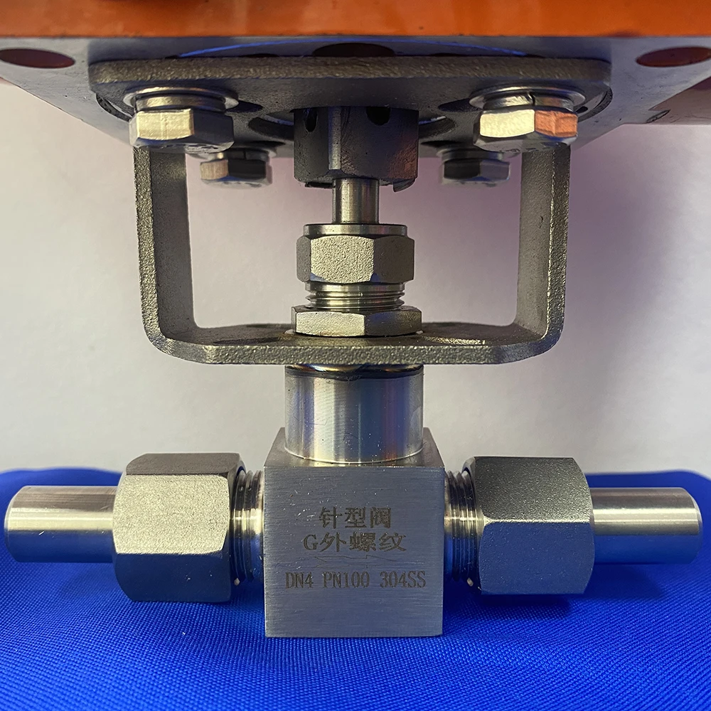Hydraulic stainless steel 304 DC24V IP68  high pressure  Intelligent Electric 4-20mA actuated butt weld motorized needle valves