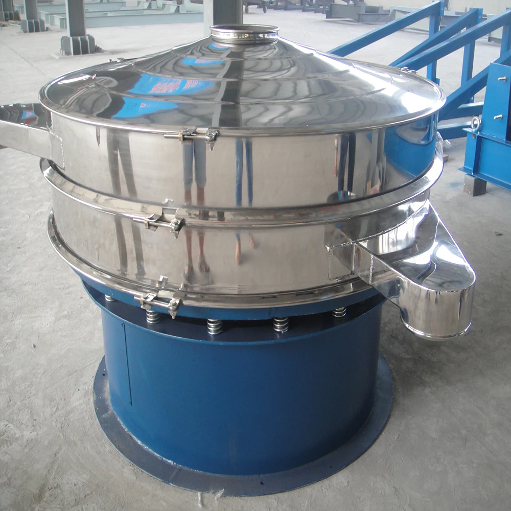 Round rotary grain cassava milk pellet granule corn cocoa wheat flour food spice powder vibrating sifter sieve screen machine