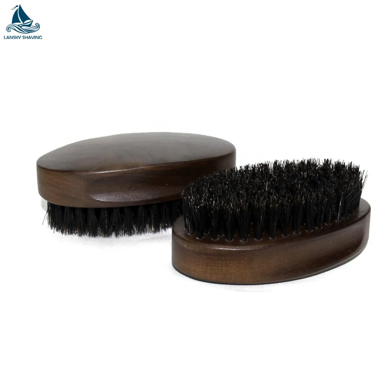 custom logo bulk men grooming NEW ANTIQUE vegan boar bristle hair walnut wooden beard brush