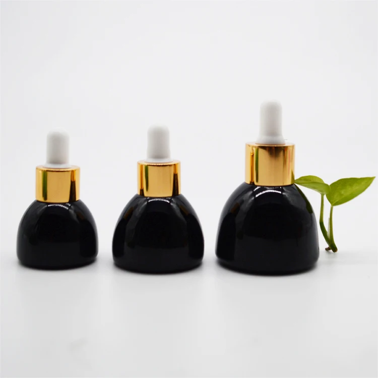 Wholesale Luxury Clear Bottles Opal White Glass Serum Bottle 30ml Bell Shape Dropper