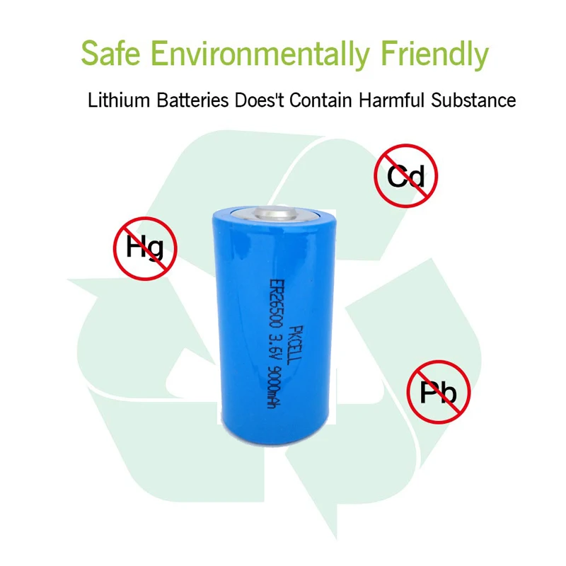 lisocl2 9000mah 3.6v 36v er26500 battery c er26500m primary non rechargeable battery packs lithium ion c  batteries for iot