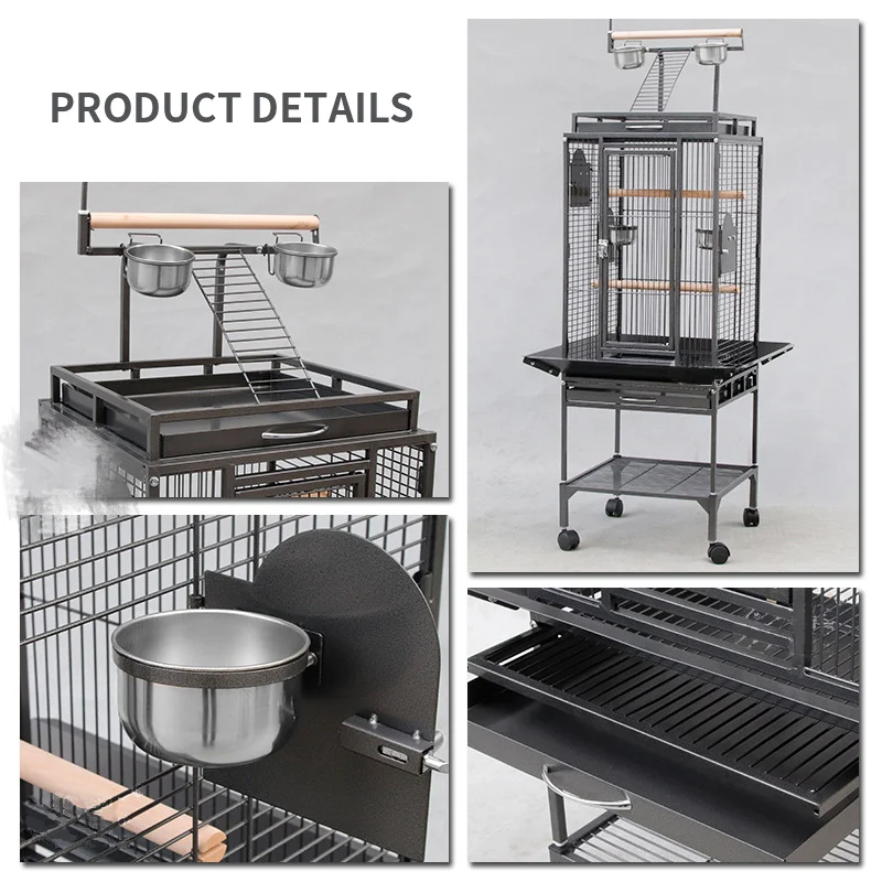 Large Pet Parrot Bird Cage breeding Steel Aviary Coop Cage