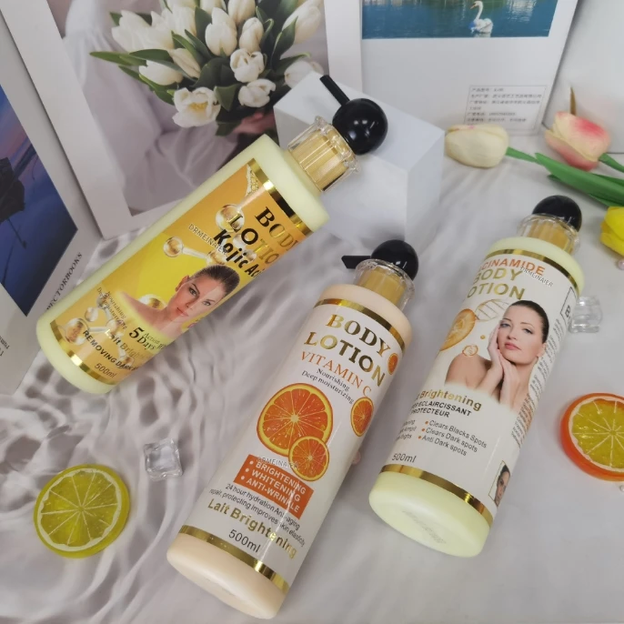 Best Whitening Body Lotion Skin Care Arbutin Kojic Gluta Turmeric Hydrating Body Milk AHA Carrot Anti aging Lightening Cream