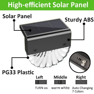 solar pool color changing fencing light outdoorsolar post staircase garden light