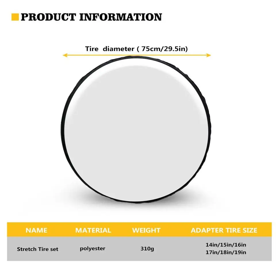 Print On Demand Blue Red Stars Pattern I Love America USA Flag Tire Cover Custom Auto Parts Wheel Cover Tire Center Cover Round