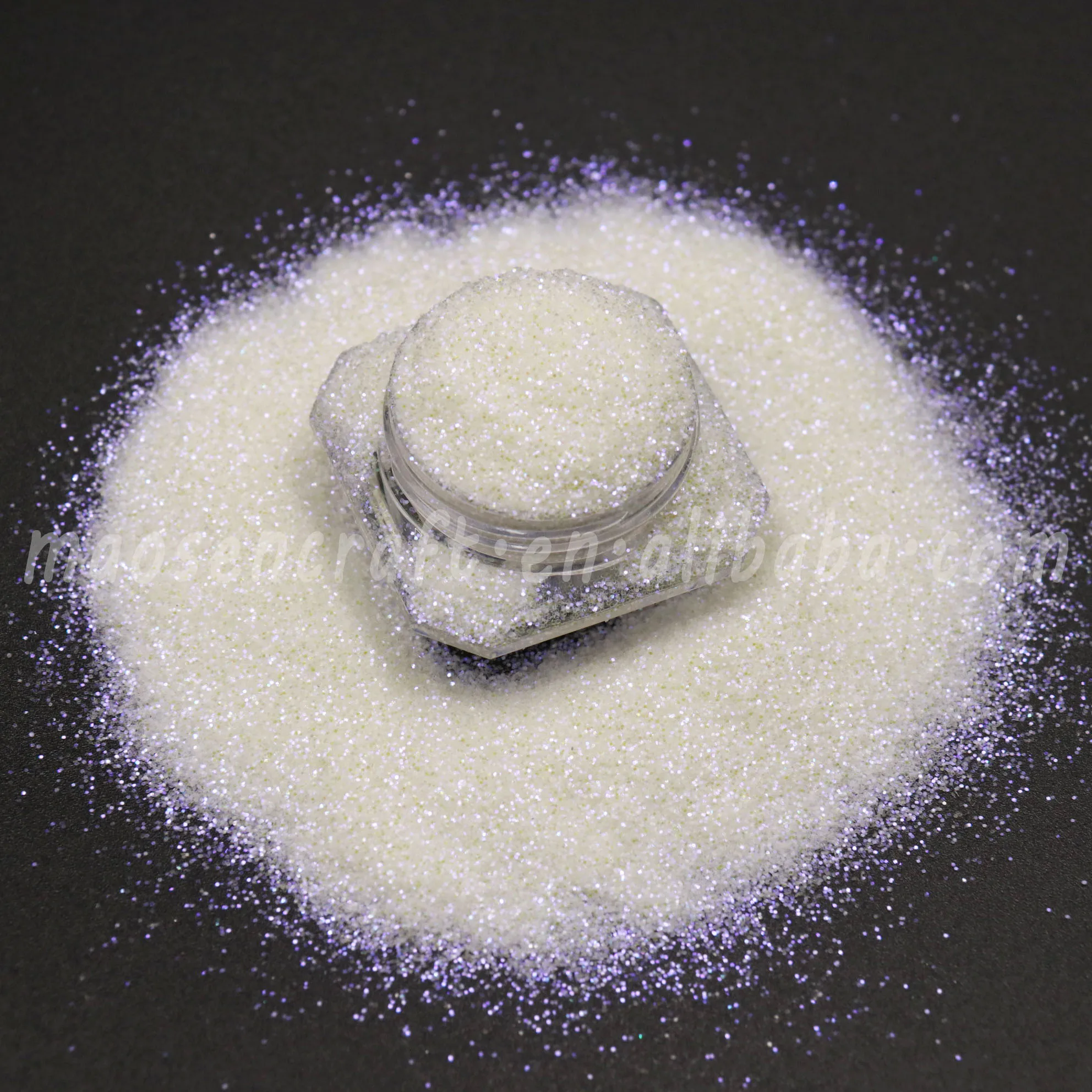 Polyester Iridescent Rainbow Purple White Glitter Powder For Nail