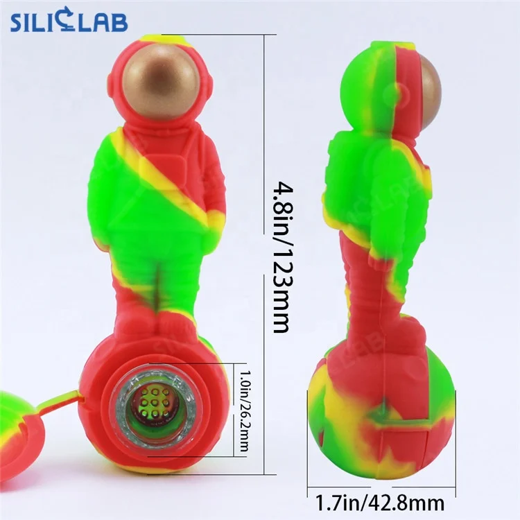 New design weed accessories smoke Hot Sale Astronaut weed pipe silicone blunt holder tobacco smoke pipe
