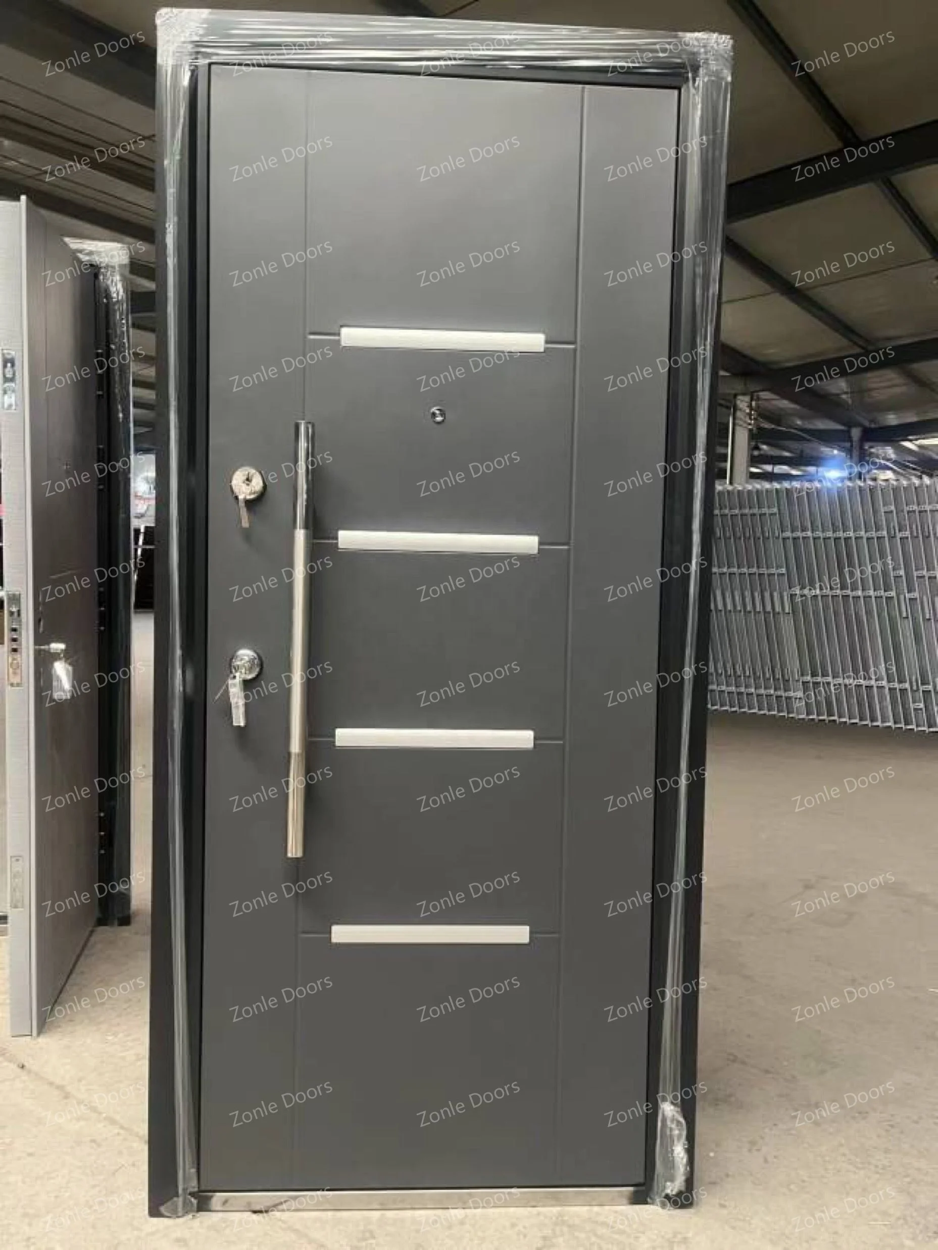 Factory price internal exterior security steel door front entry doors for house