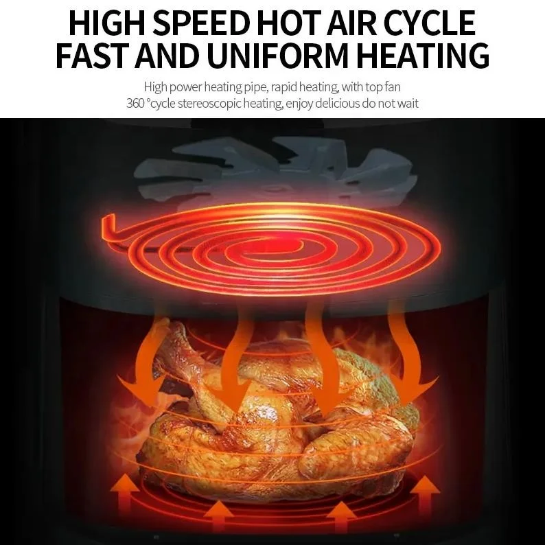 Оптовая продажа, 1700 Вт, 8 л, ЖК-дисплей, смарт-Фритюрница, сенсорный экран, без масла, фритюрница, печь для жарки