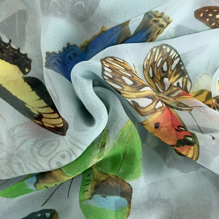 High export quality Silk Fabric 140 Width Digital printing GGT Fabric For Dresses