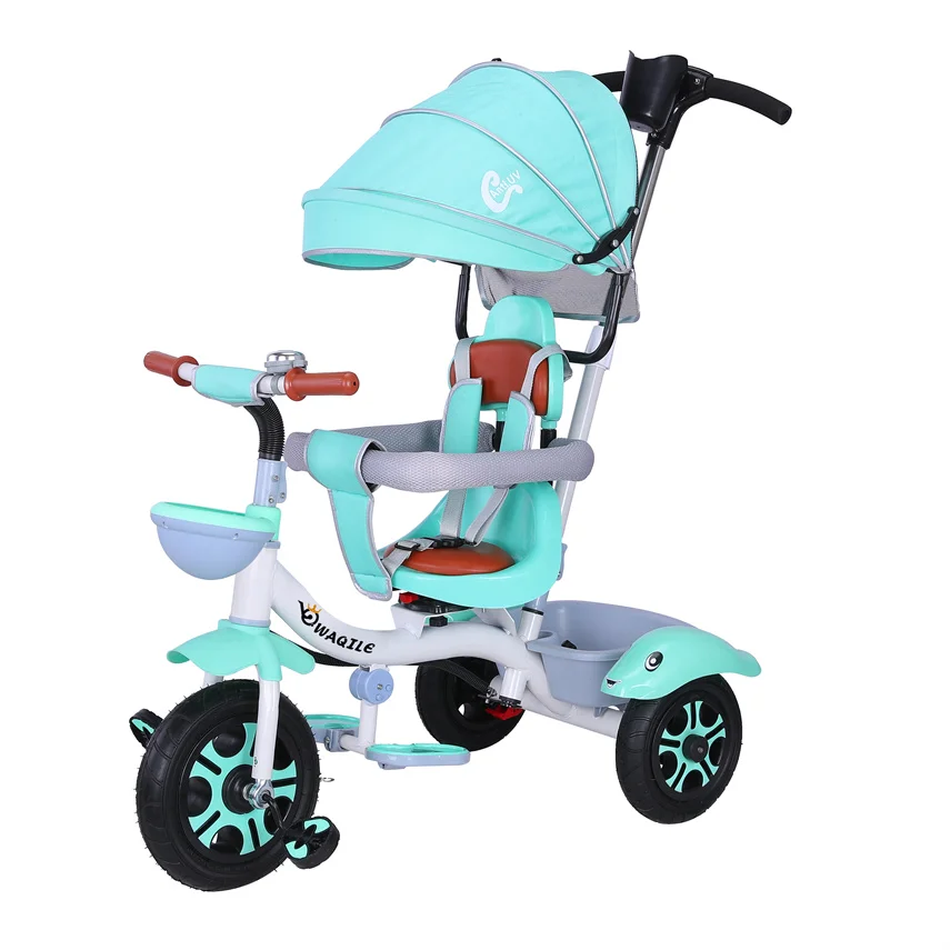 2022 hot selling for baby tricycle with push bar oem customized China cheap price for 2-8 years child baby tricycle 4in1