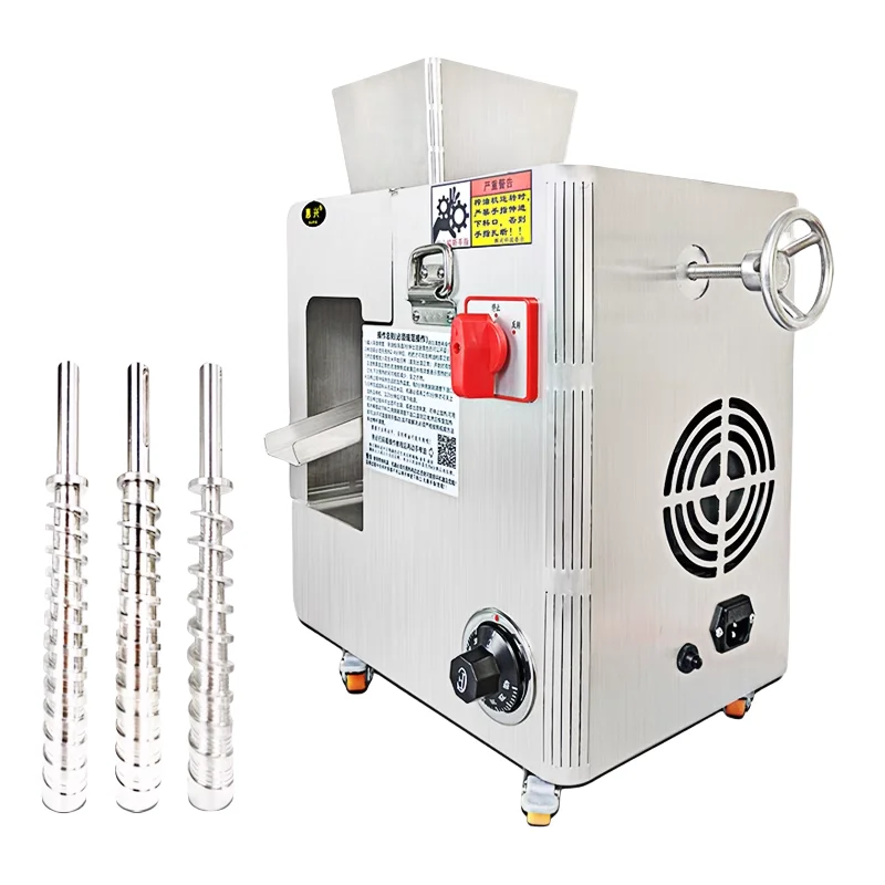 Household oil press stainless steel peanut sesame flax rapeseed cold and hot automatic intelligent oil machine factory direct sa