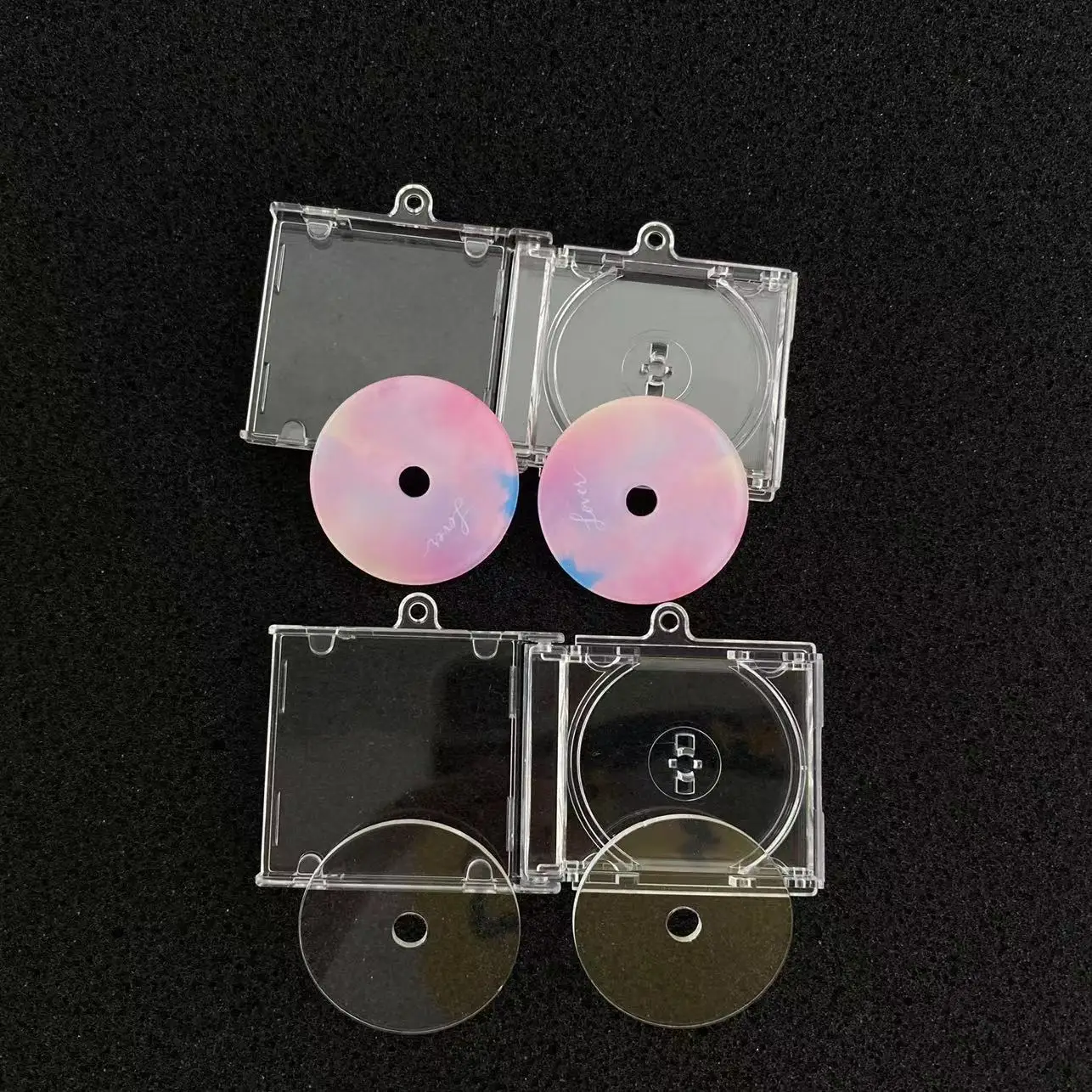 llavero jewel music r album cover disc keyring key chain acrylic custom nfc dvd keychain box mini cd cases