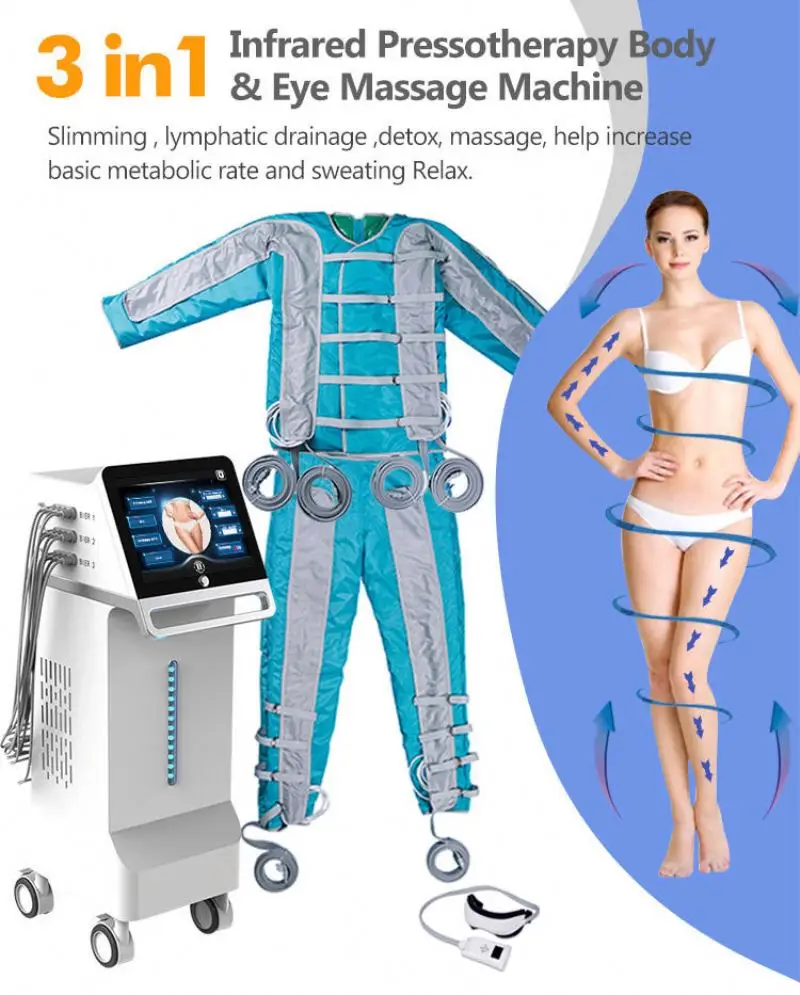 Pressotherapy System Dm-B303 Pressotherapie Corps Complet Duathermie Ems 44 Air Pillows Pressotherapi 3 In 1 Profess