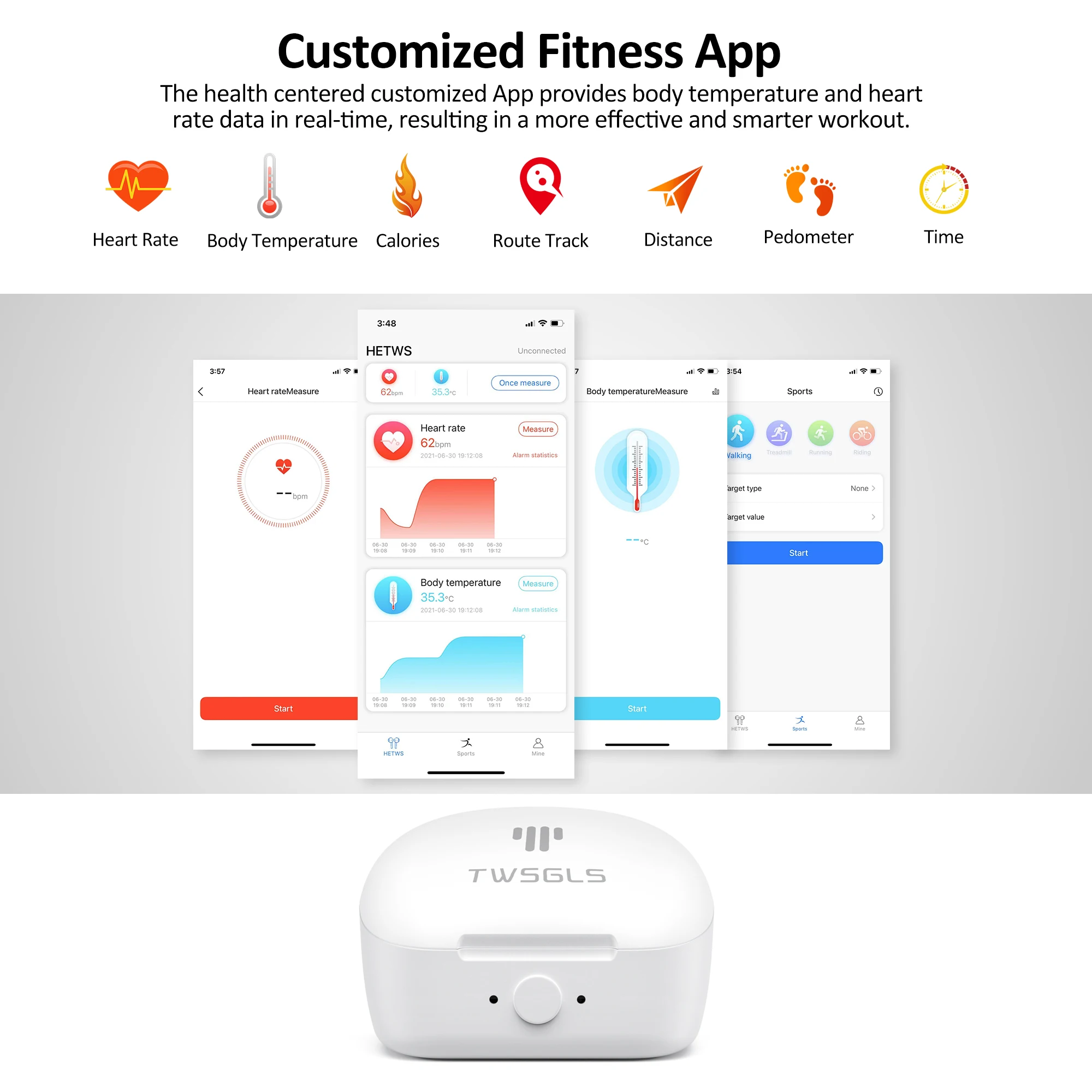 Popular product wireless noise canceling headphones with heart rate monitoring