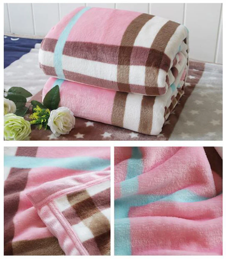 Soft cozy fluffy Decorative Flannel Fleece Red Black Checker Buffalo Plaid plush Throw Blanket