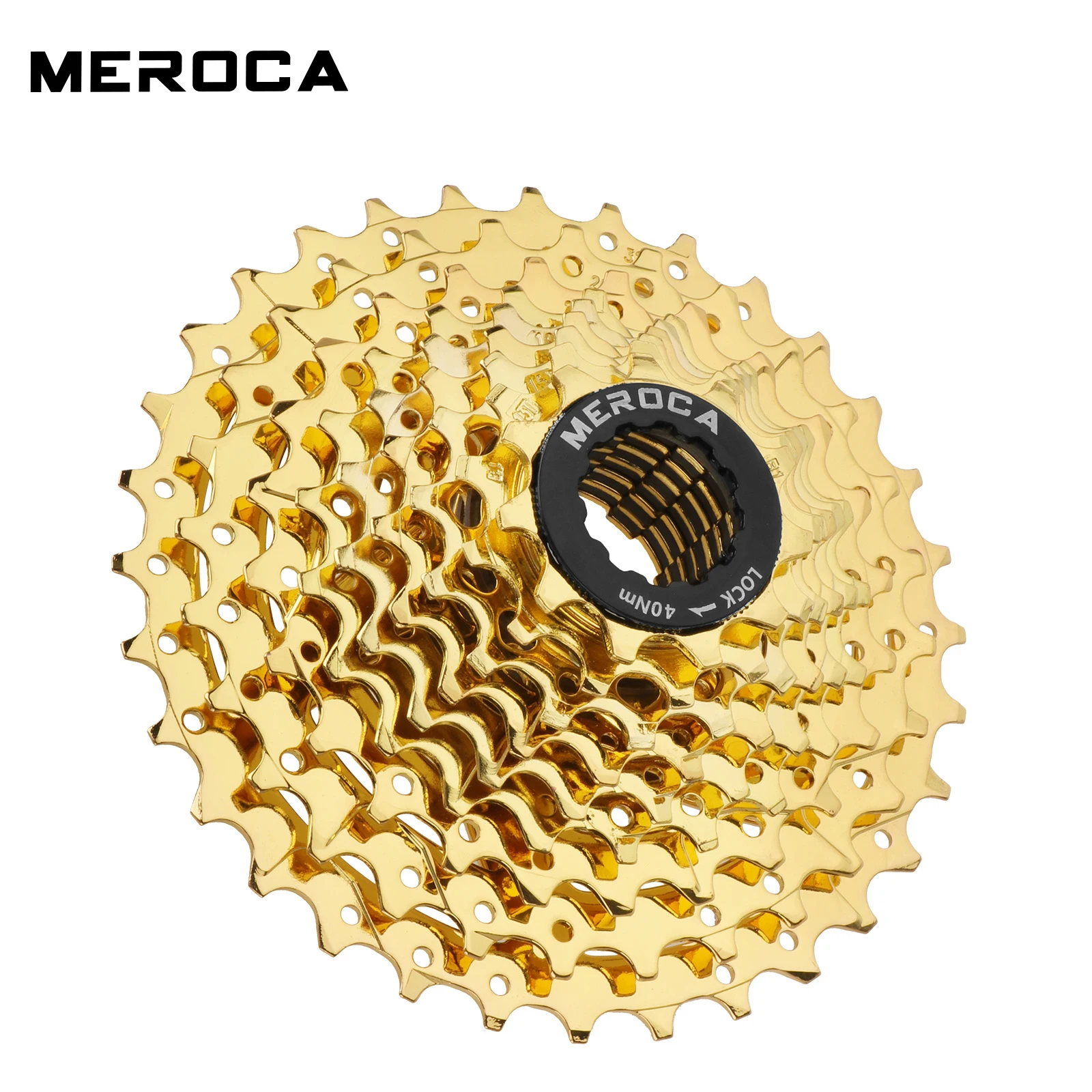 MEROCA Mountain Bike Cassette Flywheel 8s 9s 10s Gold Rear Wheel Sprocket 11/13/15/17/21/24/28/32T