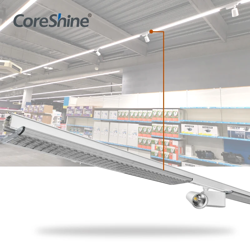 Coreshine 70 Вт Промышленная и коммерческая утопленная линейная светодиодная осветительная система Trunking M160 лм/Вт