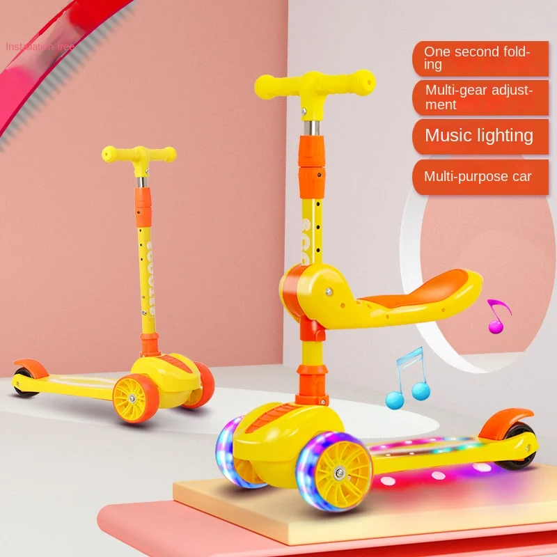 Kids Scooters Kids scooters Baby Twisters Boys Girls slide scooters Silent anti-rollover with lights and music