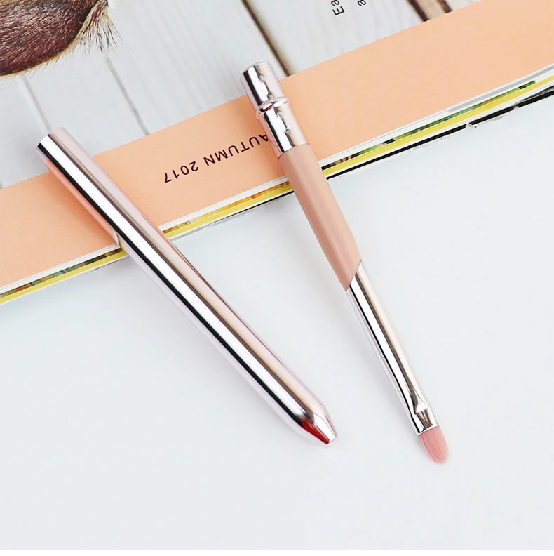 Professional cosmetic lip brush for makeup lipstick lipgloss with cap lip gloss