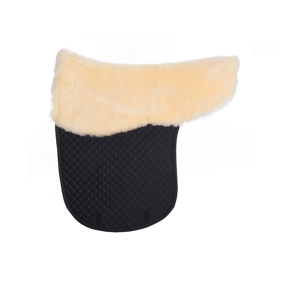 Diamond quilting sheepskin saddle pad