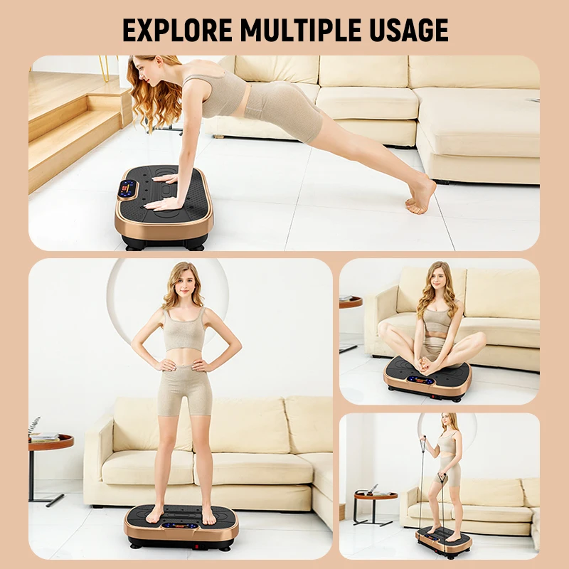 New Arrival Crazy fit Updated Fashionable Mini Vibration Plate Exercise Machine with Bluetooth Home Use